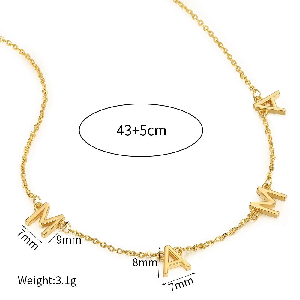 Collier lettre "Maman