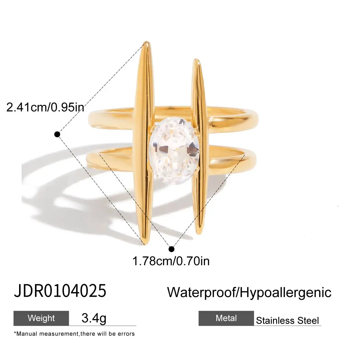 Bague zircon design épuré – Élégance discrète