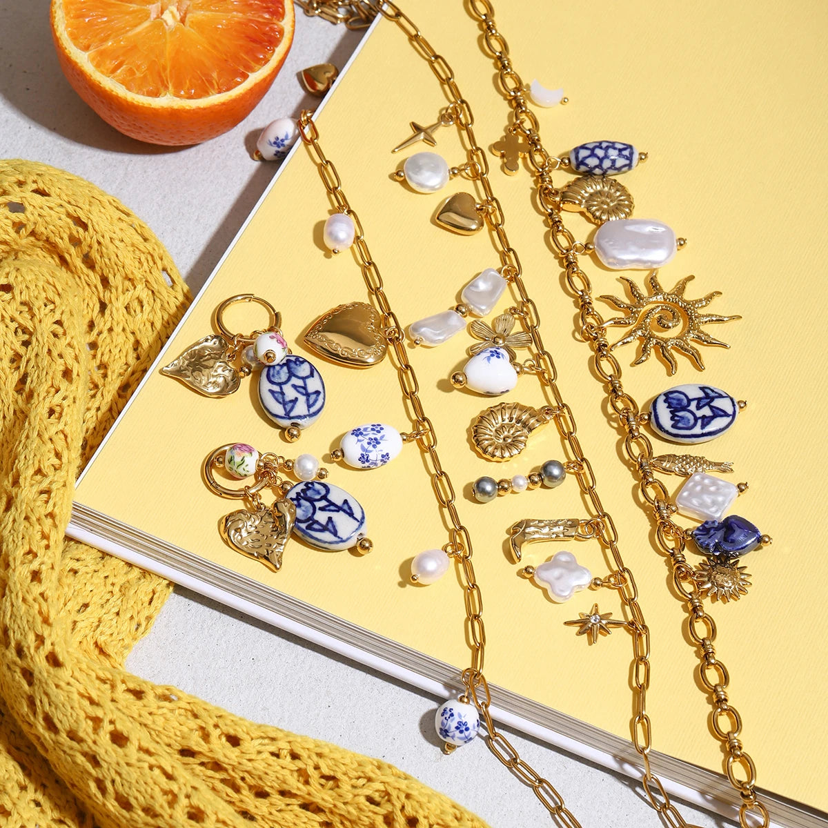 Collier céramique cœur – Romantisme ensoleillé