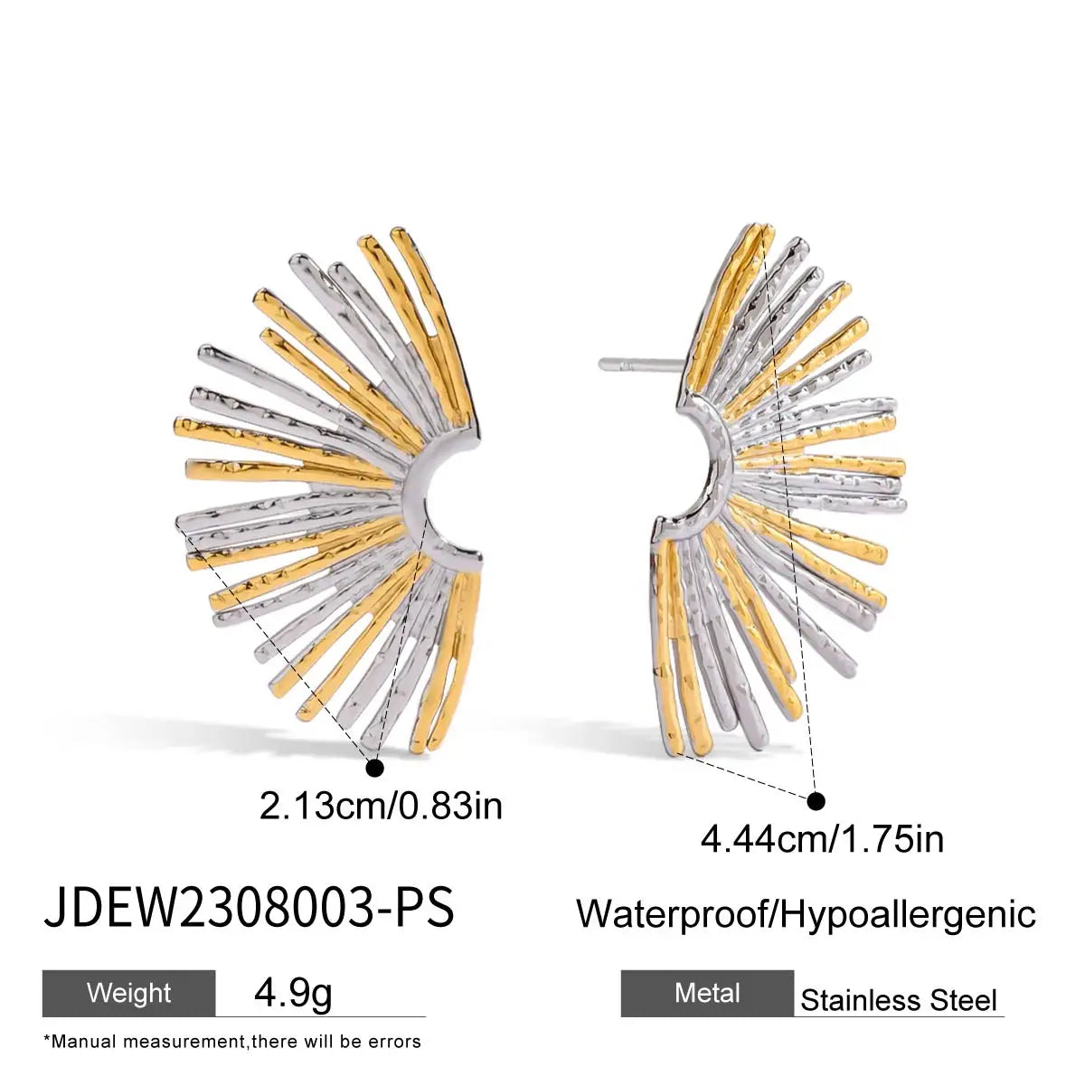 Boucles d’oreilles éventail – Tendance géométrique