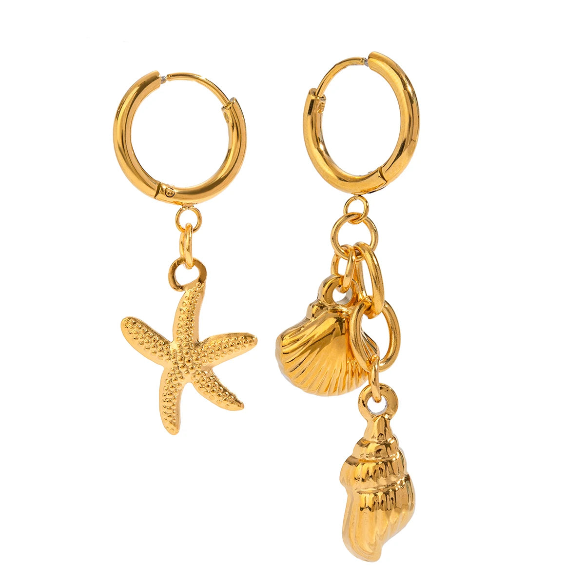 Charms estivaux pour lacets – Coquillages, étoiles et éclat doré