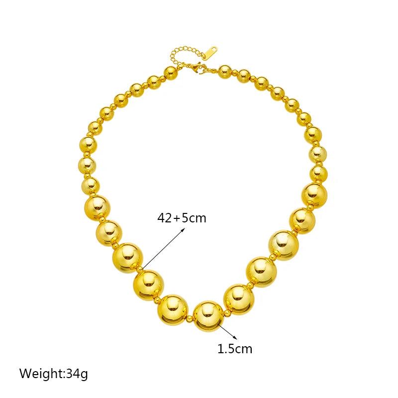 Collier ras-du-cou boule géométrique