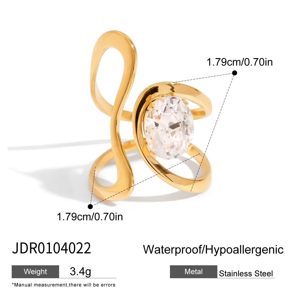 Bague zircon design épuré – Élégance discrète
