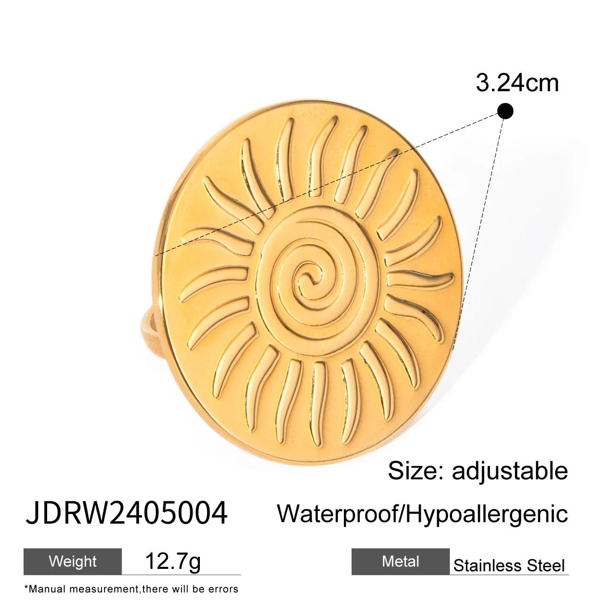 Bague minimaliste multi-formes dorée – Look moderne & lumineux