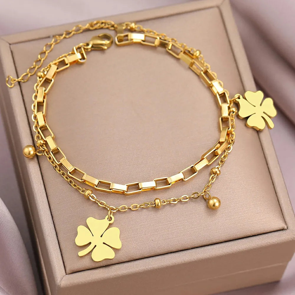 Bracelet double couche cœur DIY