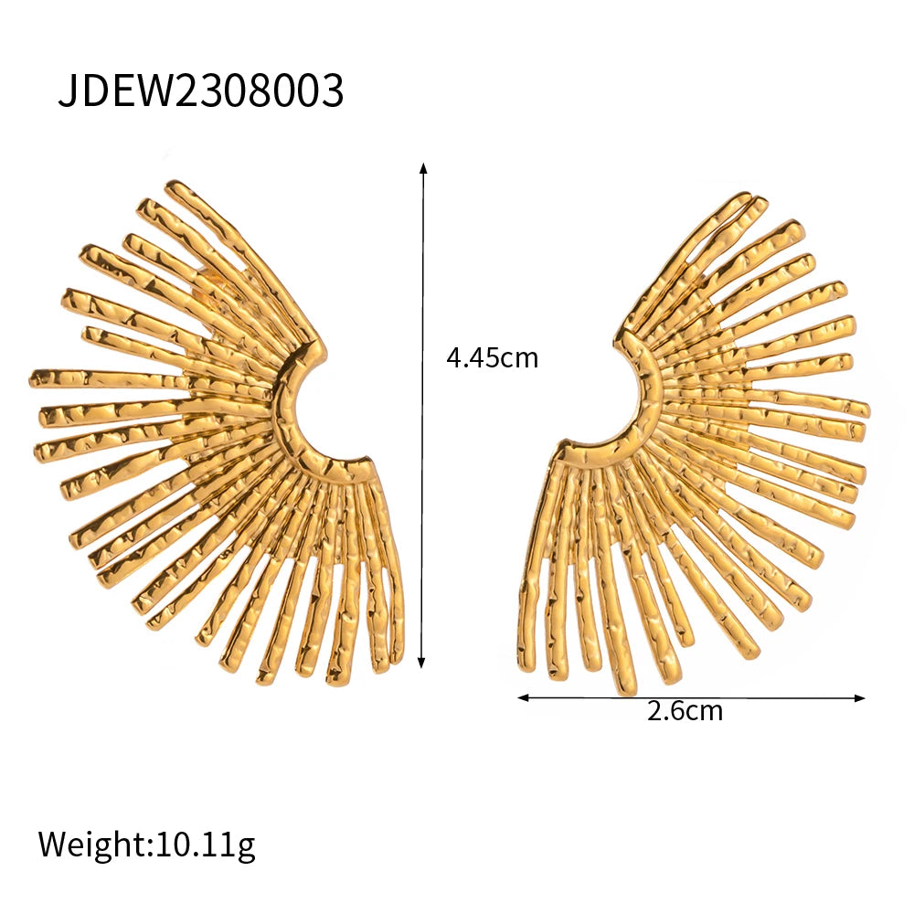 Boucles d’oreilles éventail – Tendance géométrique