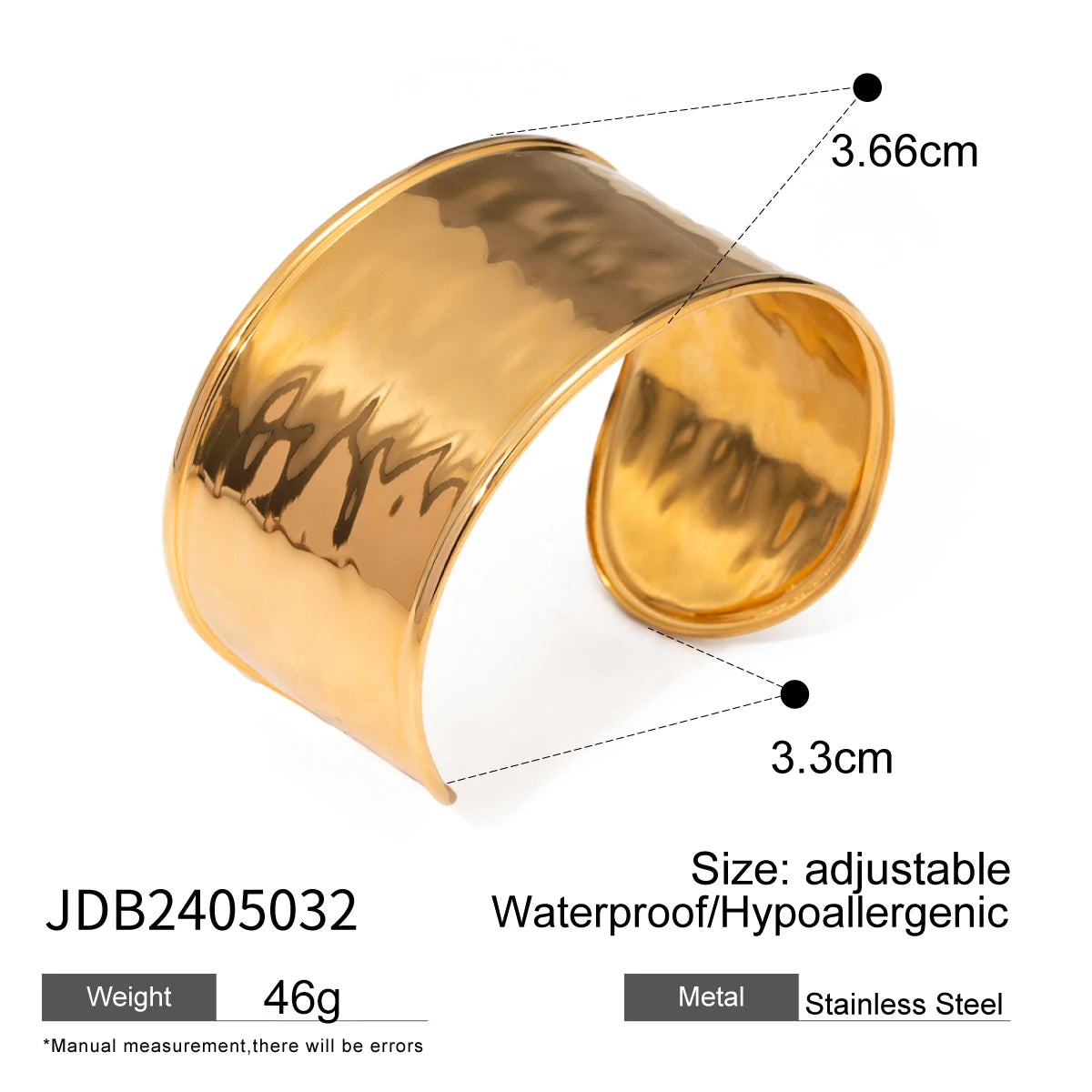 Bracelet nervuré large – Tendance urbaine