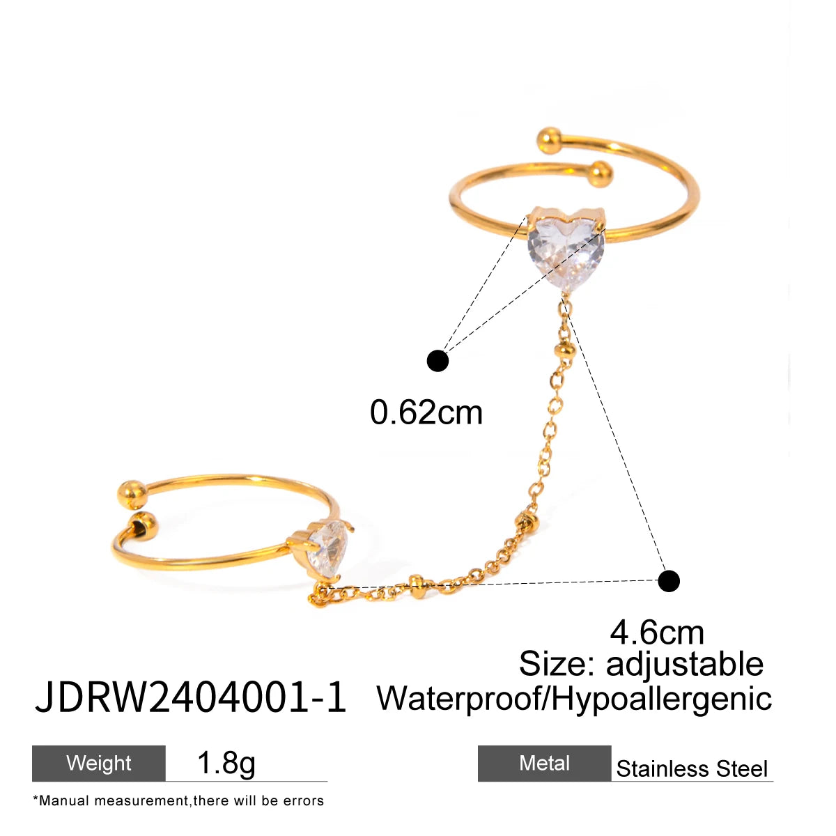 Bague ouverte design multi-style – Style modulable