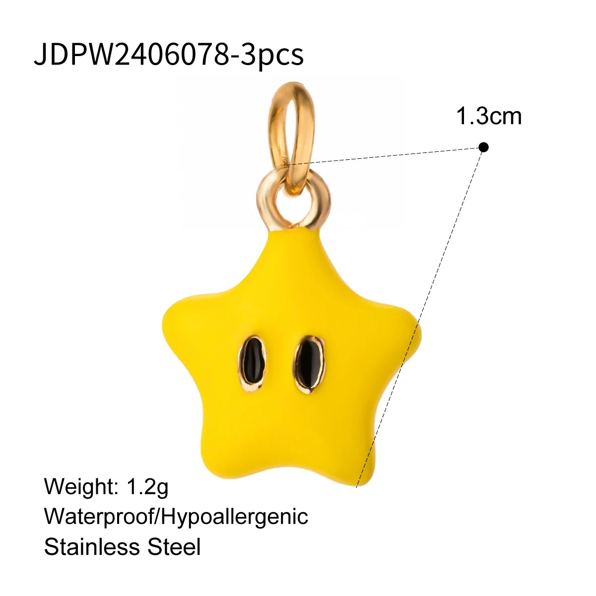 Set 3 charms gouttes émaillées – Mix & match tendance