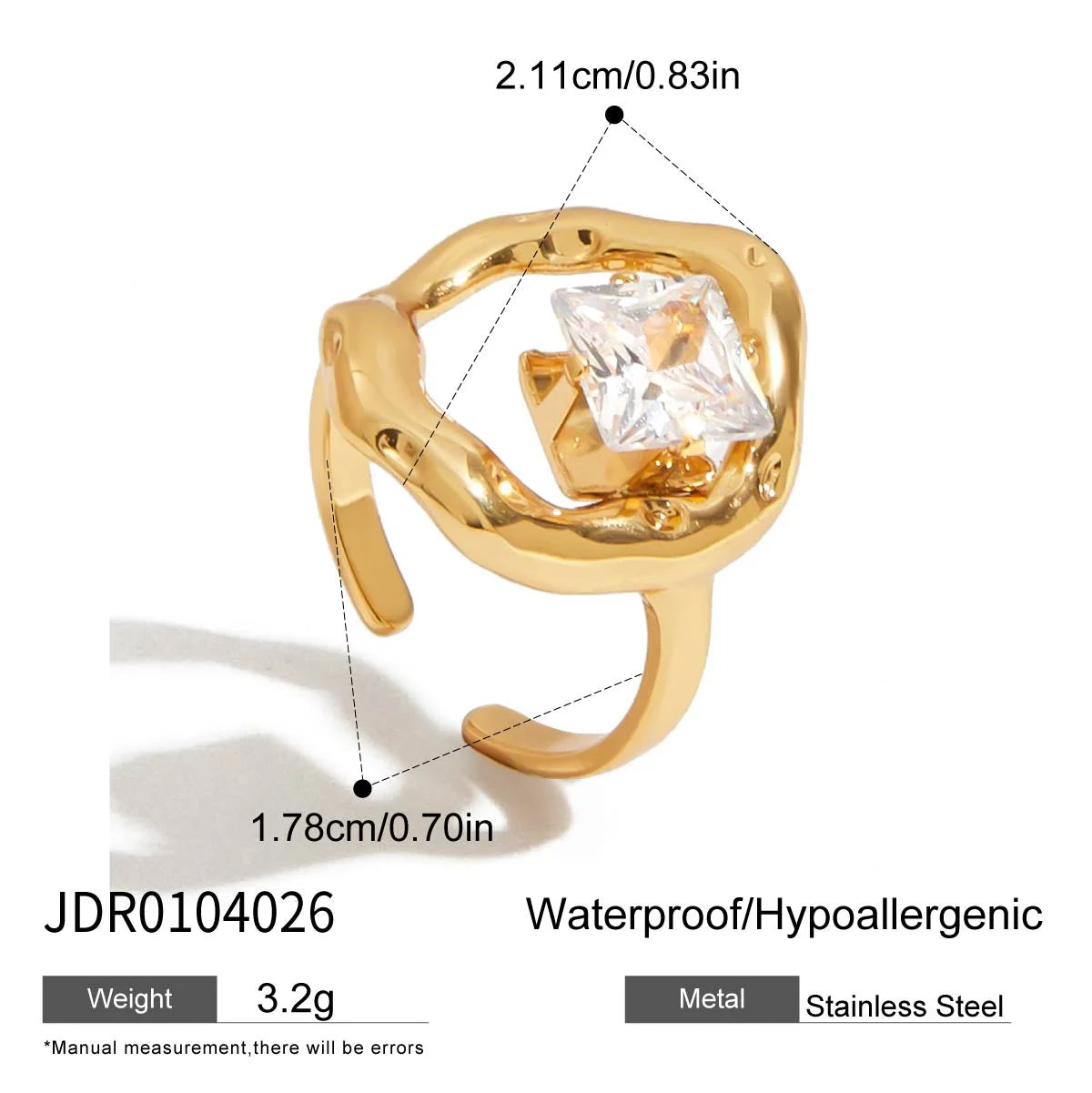 Bague zircon design épuré – Élégance discrète