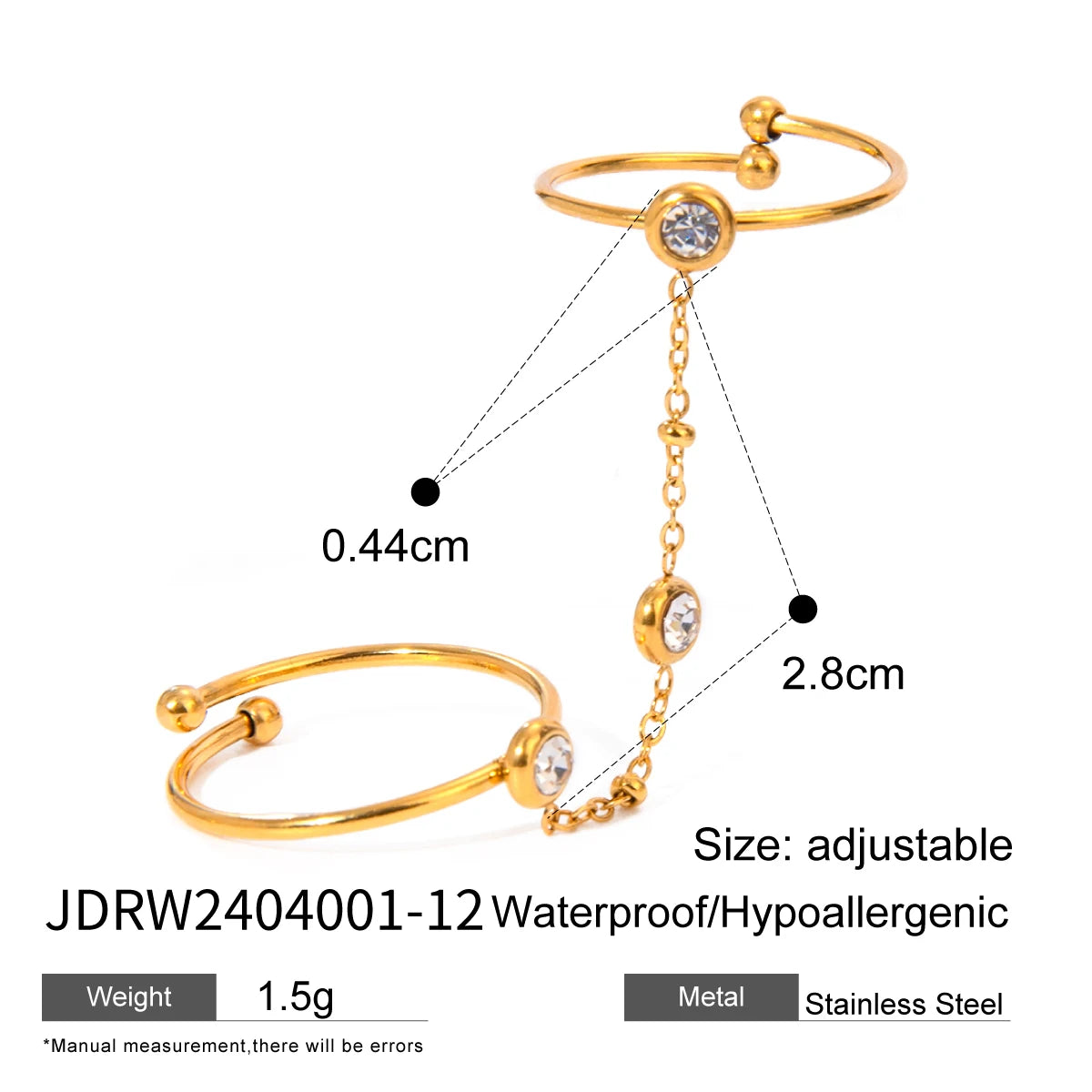 Bague ouverte design multi-style – Style modulable