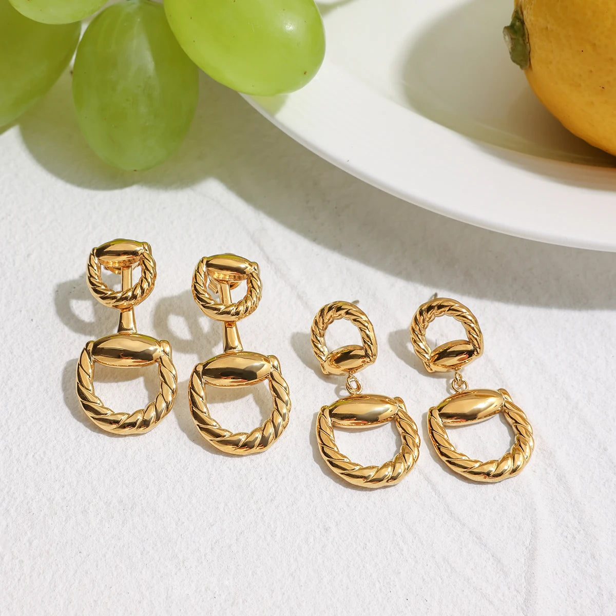 Boucles fer à cheval nervurées – Design exclusif