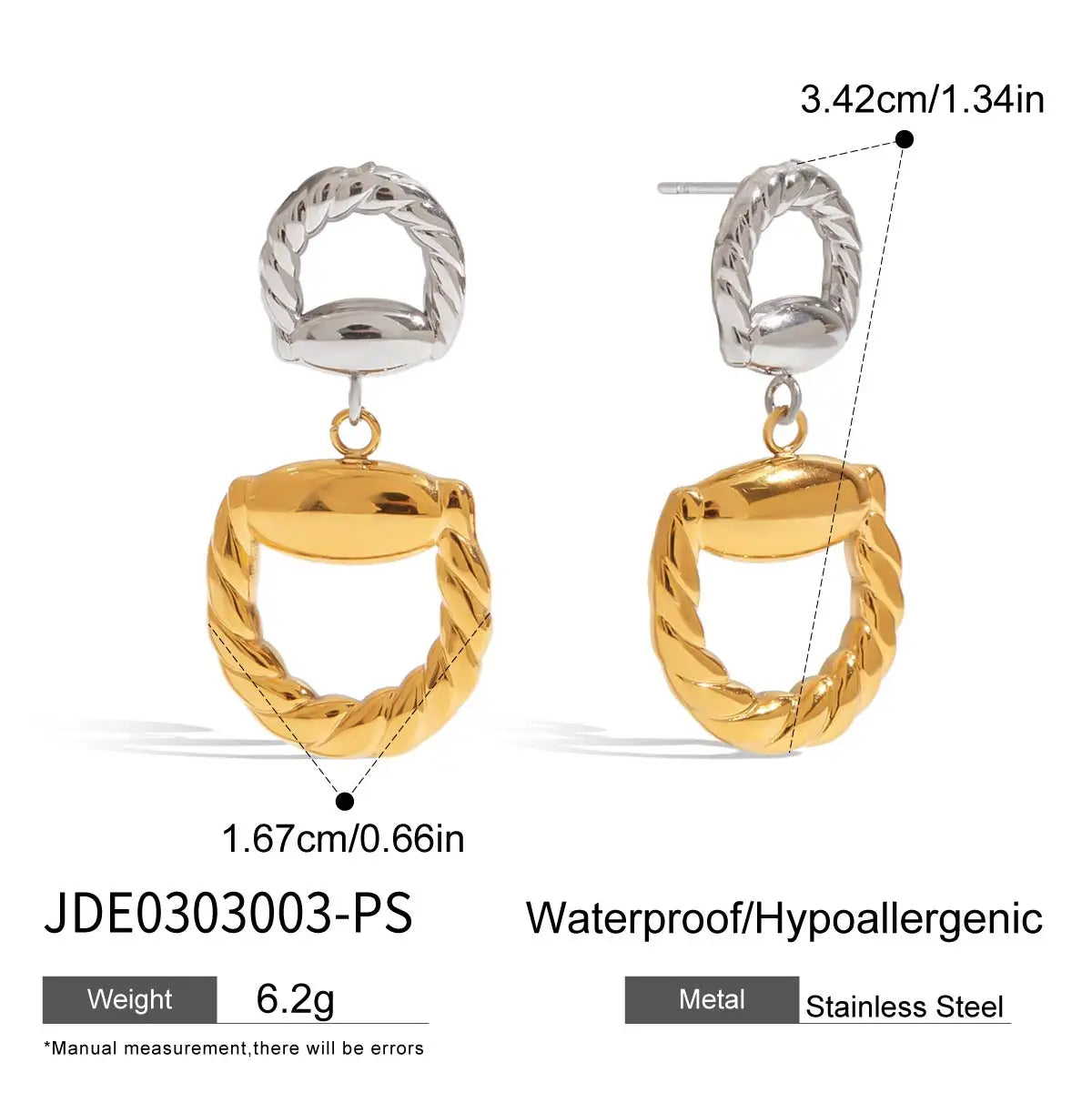 Boucles fer à cheval nervurées – Design exclusif