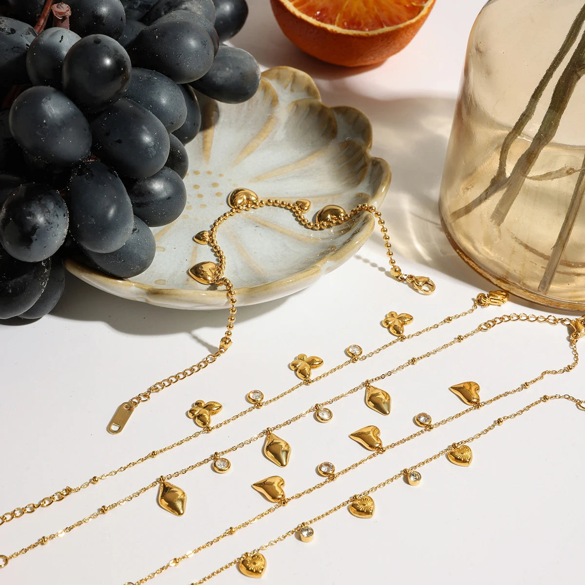 Bracelet papillon, cœur & zircon – Féminin & brillant
