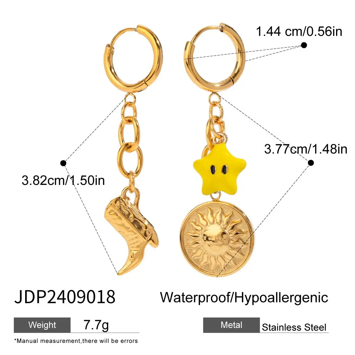 Charms estivaux pour lacets – Coquillages, étoiles et éclat doré
