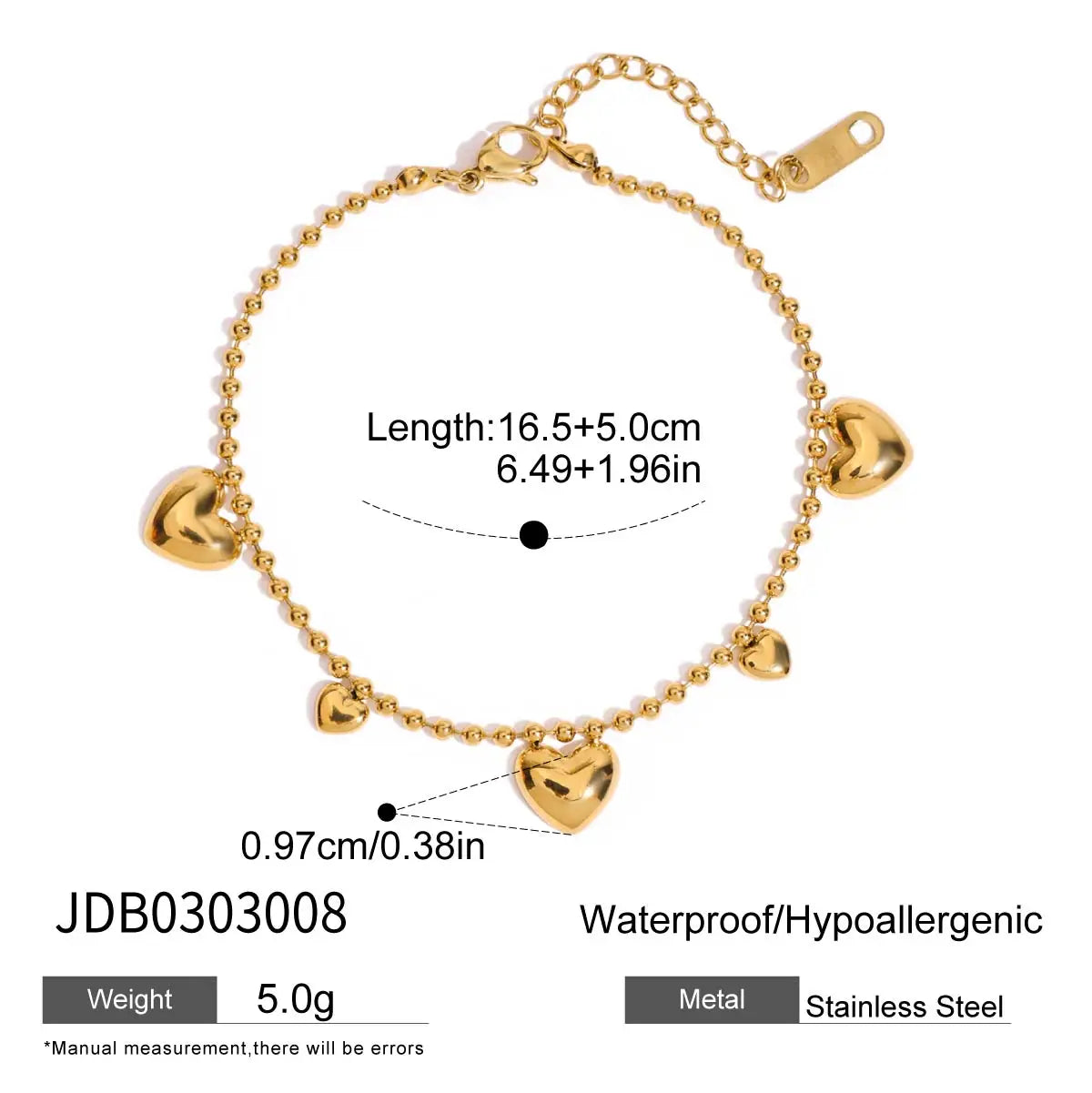 Bracelet papillon, cœur & zircon – Féminin & brillant