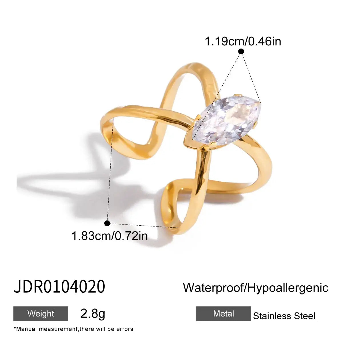 Bague zircon design épuré – Élégance discrète