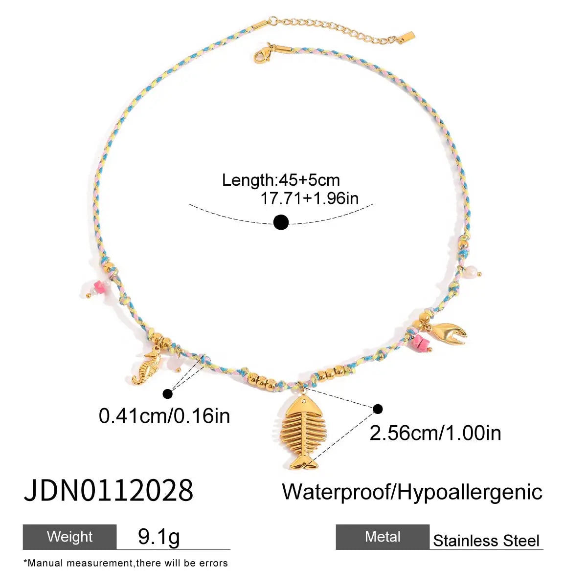 Collier bohème coloré – Coquillages & étoiles de mer