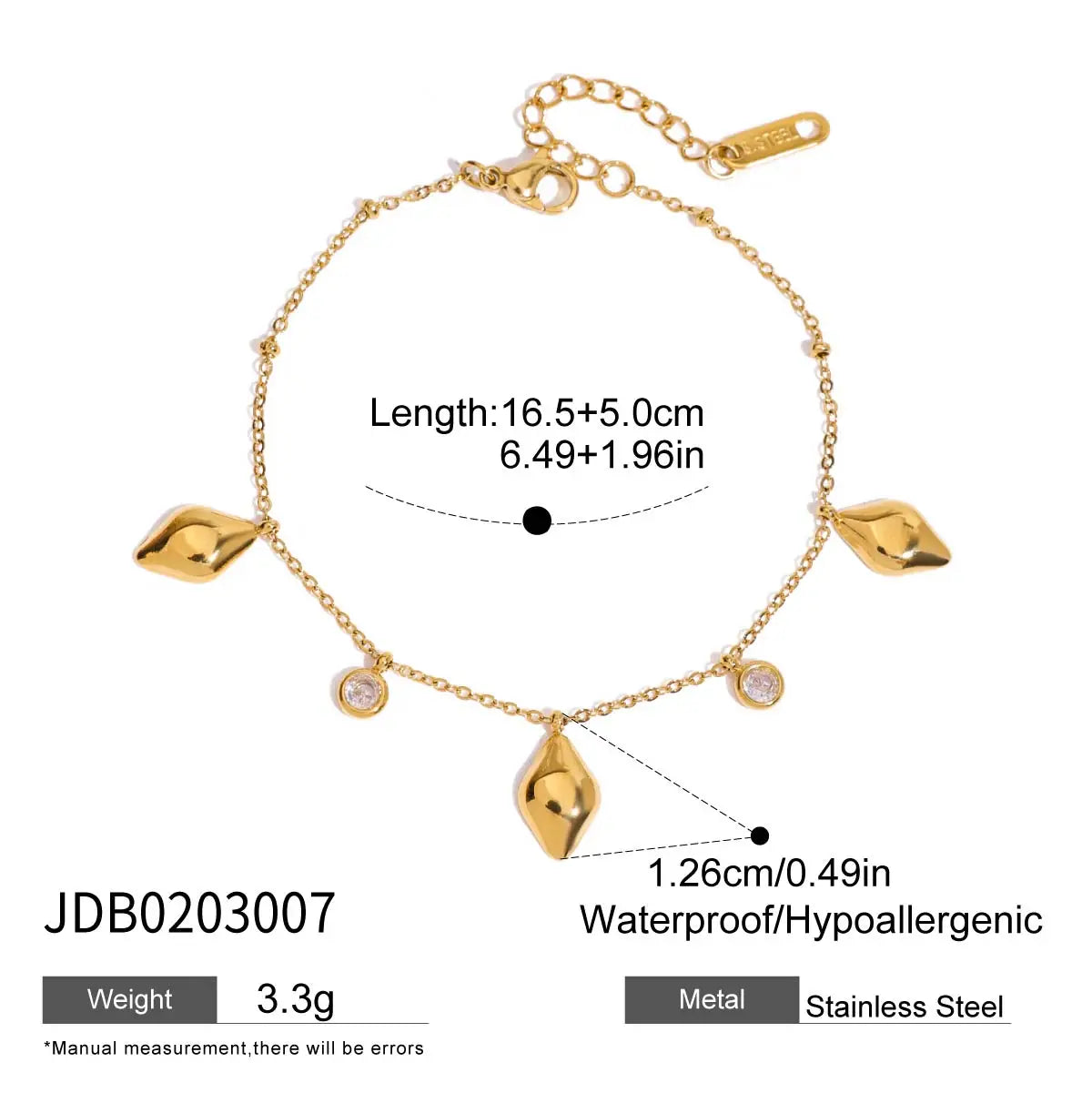 Bracelet papillon, cœur & zircon – Féminin & brillant