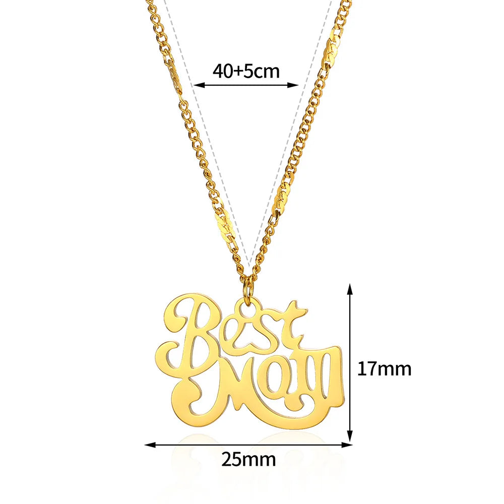 Collier lettre "Maman