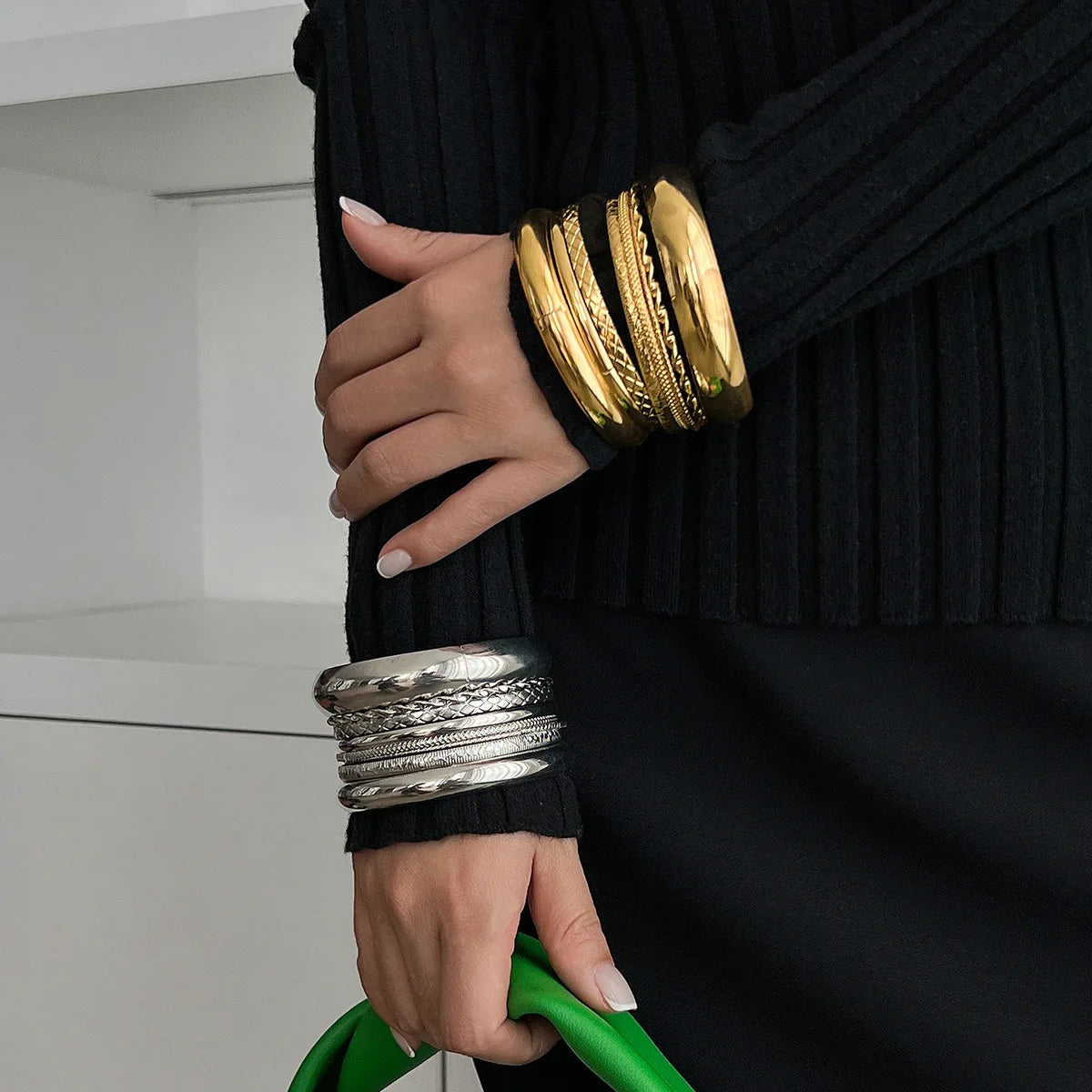 Set de bracelets acier inoxydable – Unisexe & audacieux