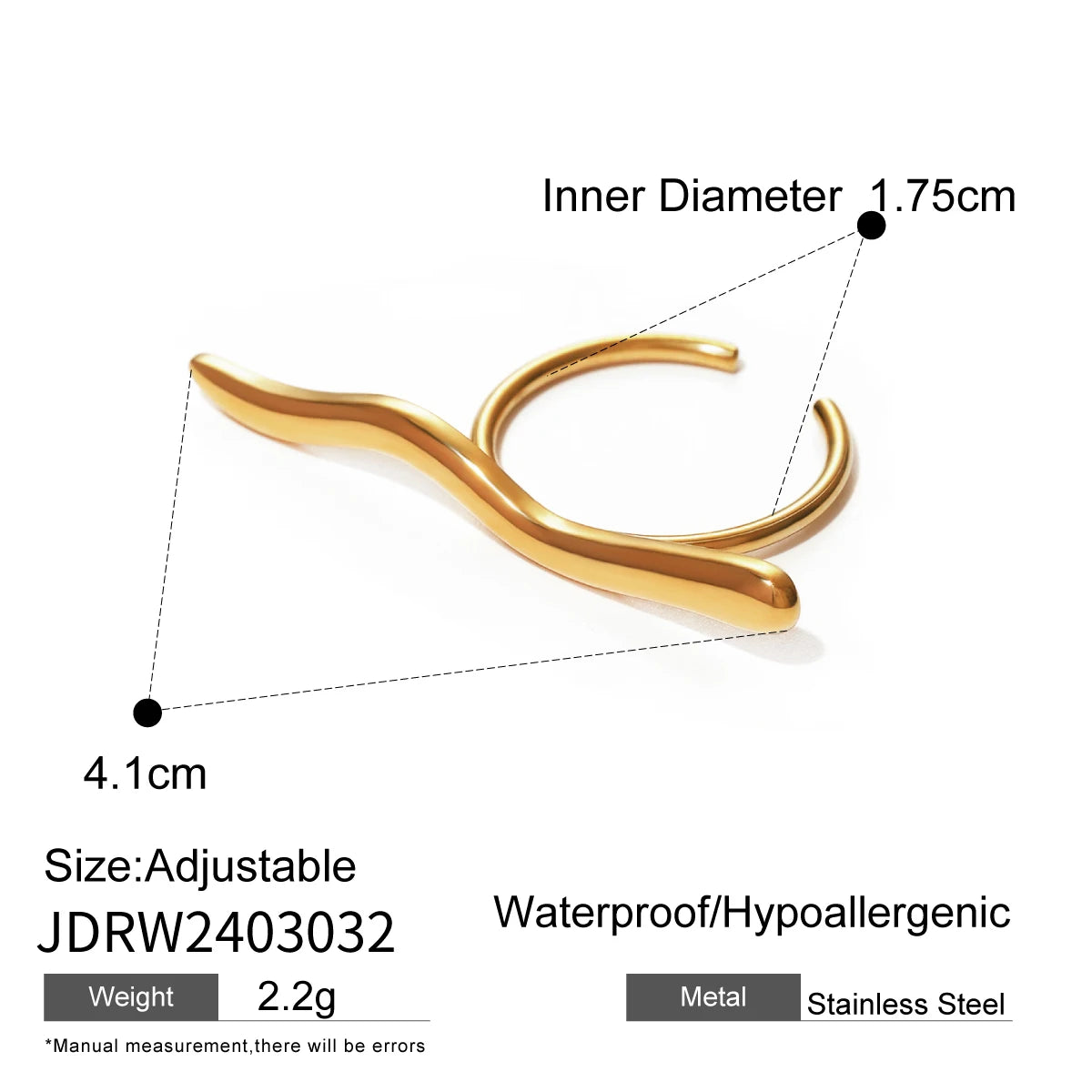 Bague minimaliste multi-formes dorée – Look moderne & lumineux