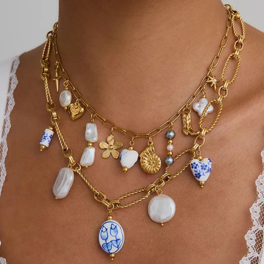 Collier céramique cœur – Romantisme ensoleillé