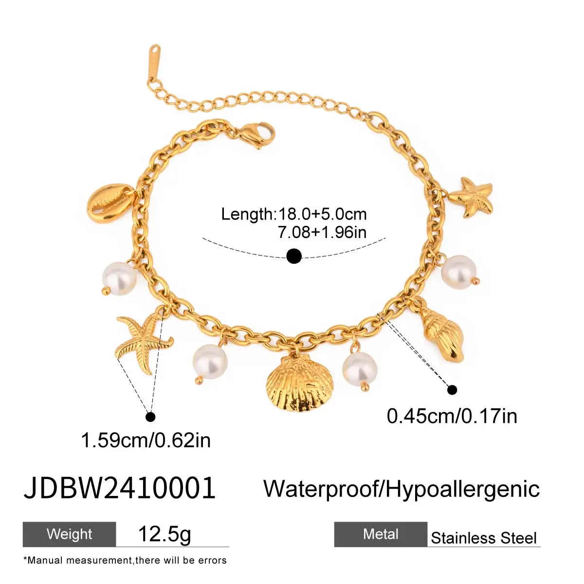 Bracelet multi-charms – Trésors de la mer