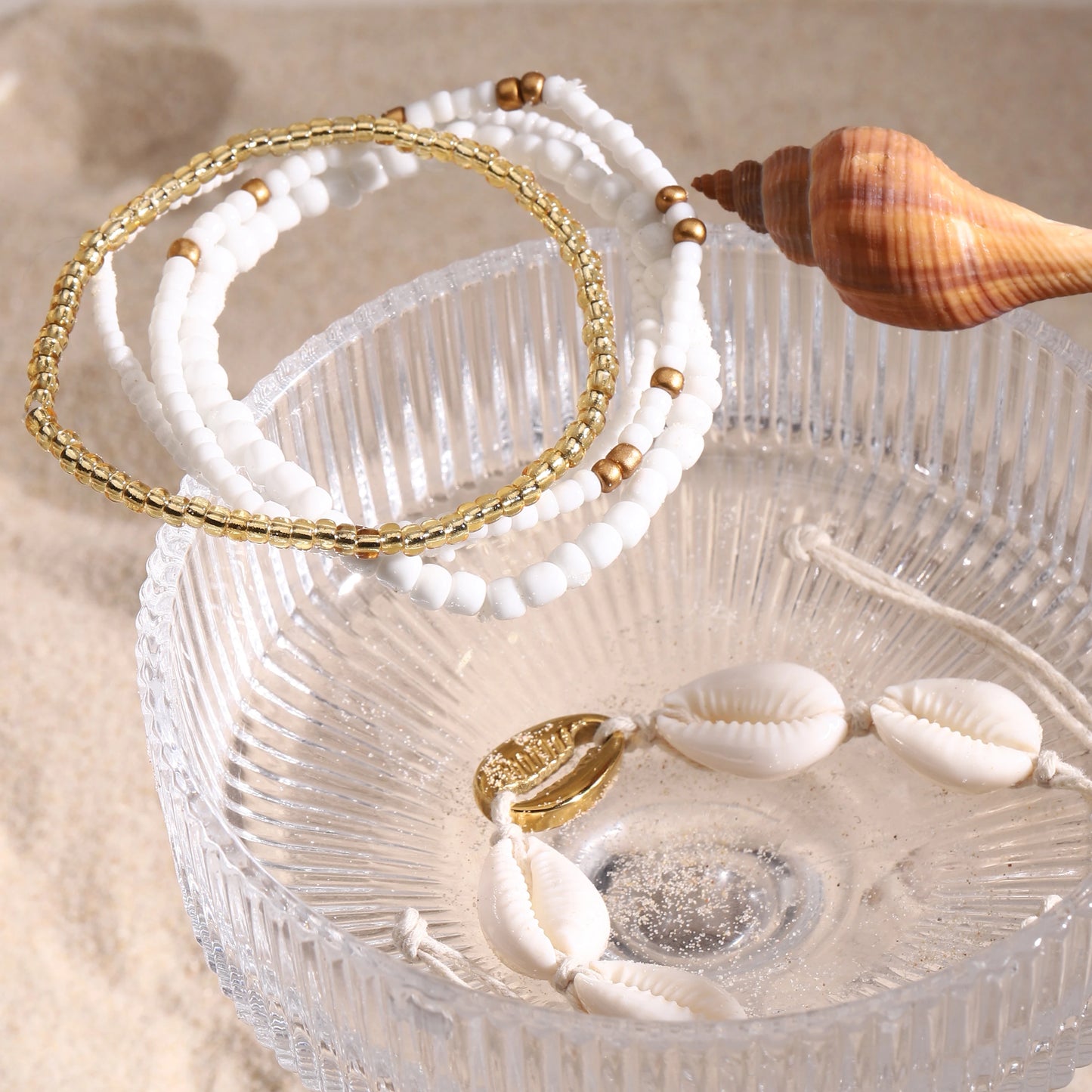 Ensemble d’anklets bohèmes – L’appel du sable chaud