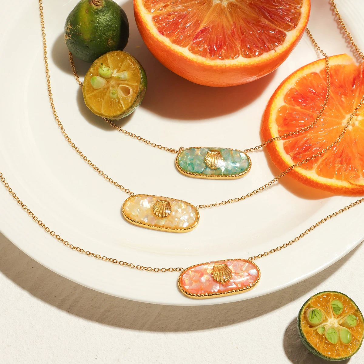 Collier coquillage multicolore – Style marin revisité