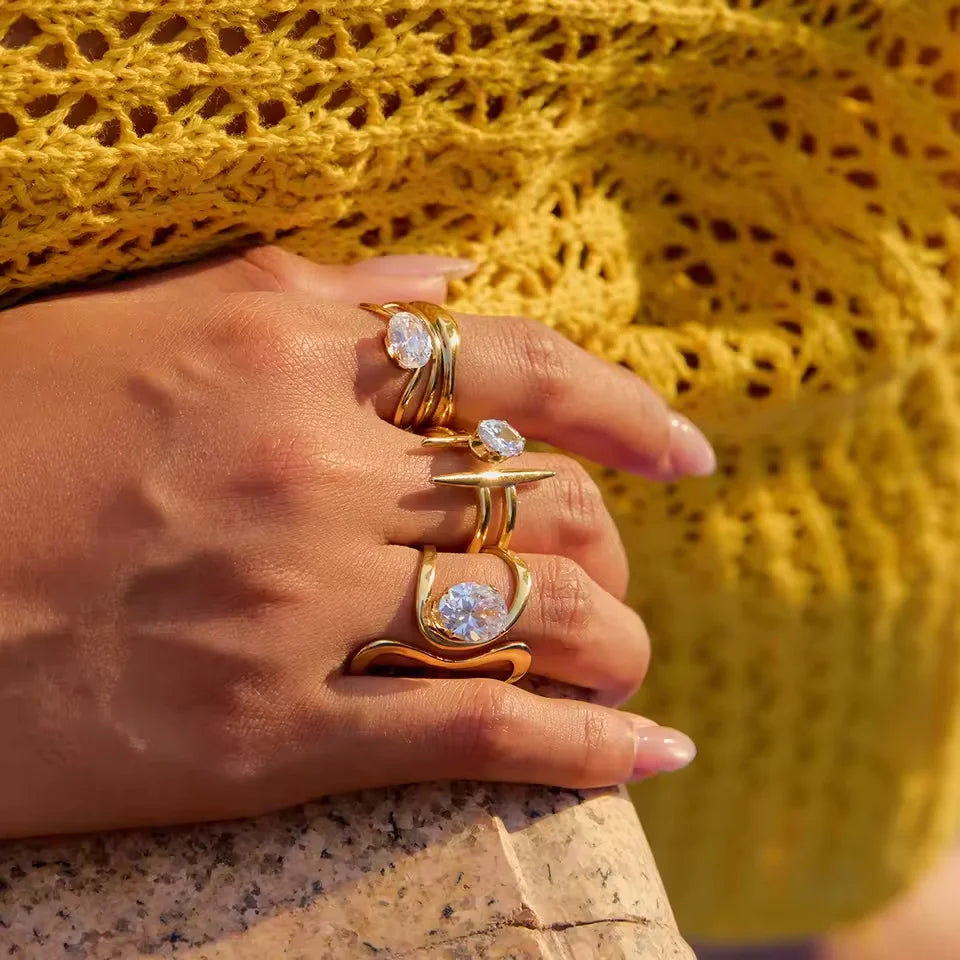 Bague zircon design épuré – Élégance discrète