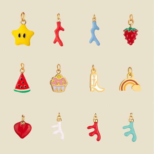 Set 3 charms gouttes émaillées – Mix & match tendance