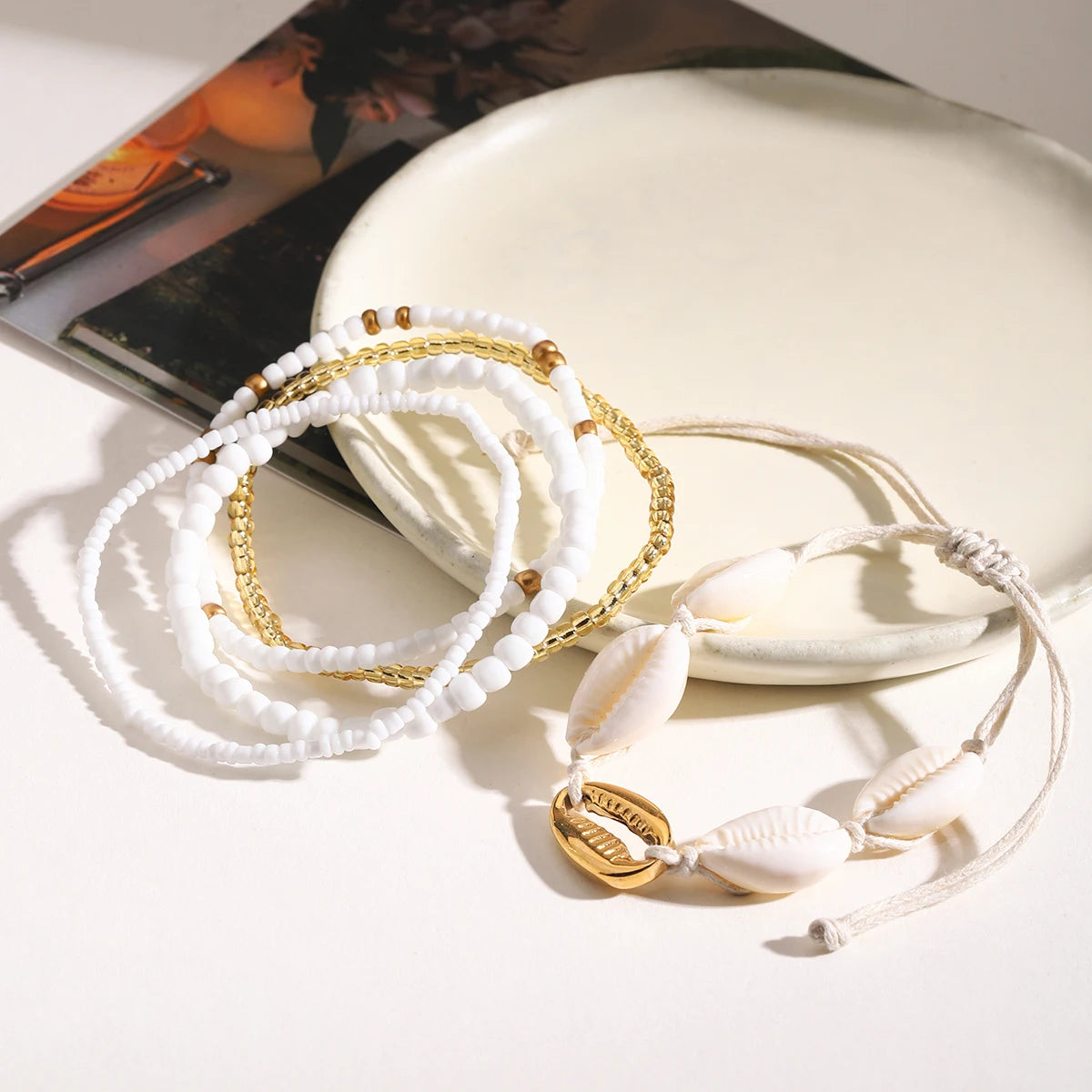 Ensemble d’anklets bohèmes – L’appel du sable chaud